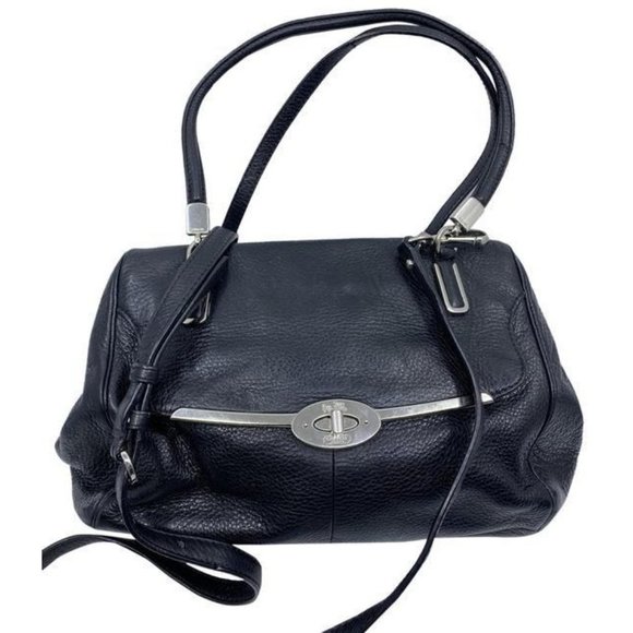 Coach Handbags - coach large black leather cross body bag
